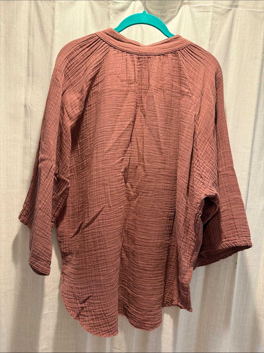9 Seed Heritage Women's Mauve Cotton Gauze Pullover Top - Picture 2 of 2